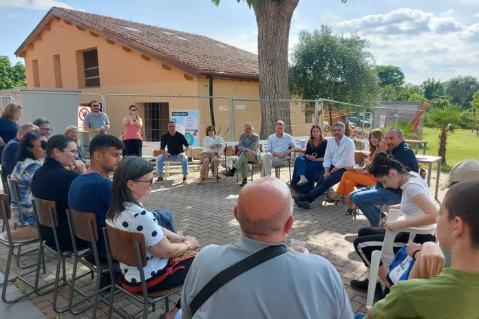 Un momento dell'inaugurazione del Centro estivo La Maccolina