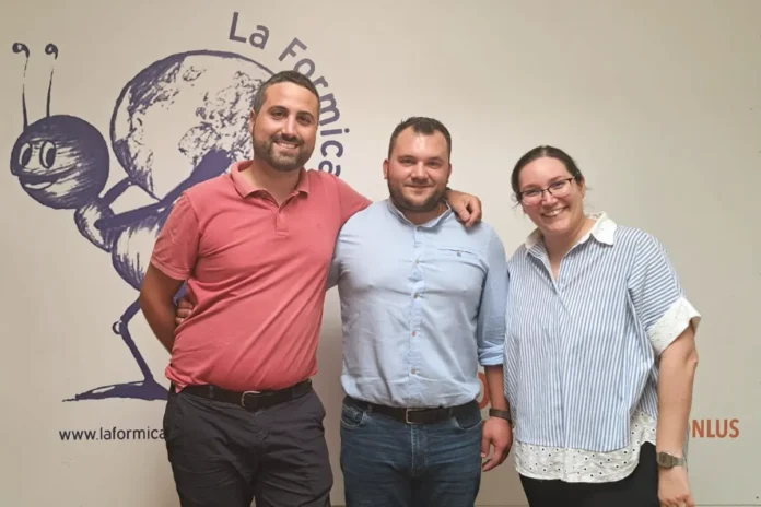 Filippo Pasquini, Albu Adrian e Mirca Renzetti della cooperativa La Formica